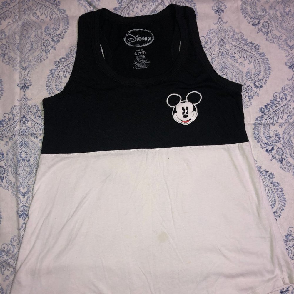 Mickey Mouse Black and White Tank Top